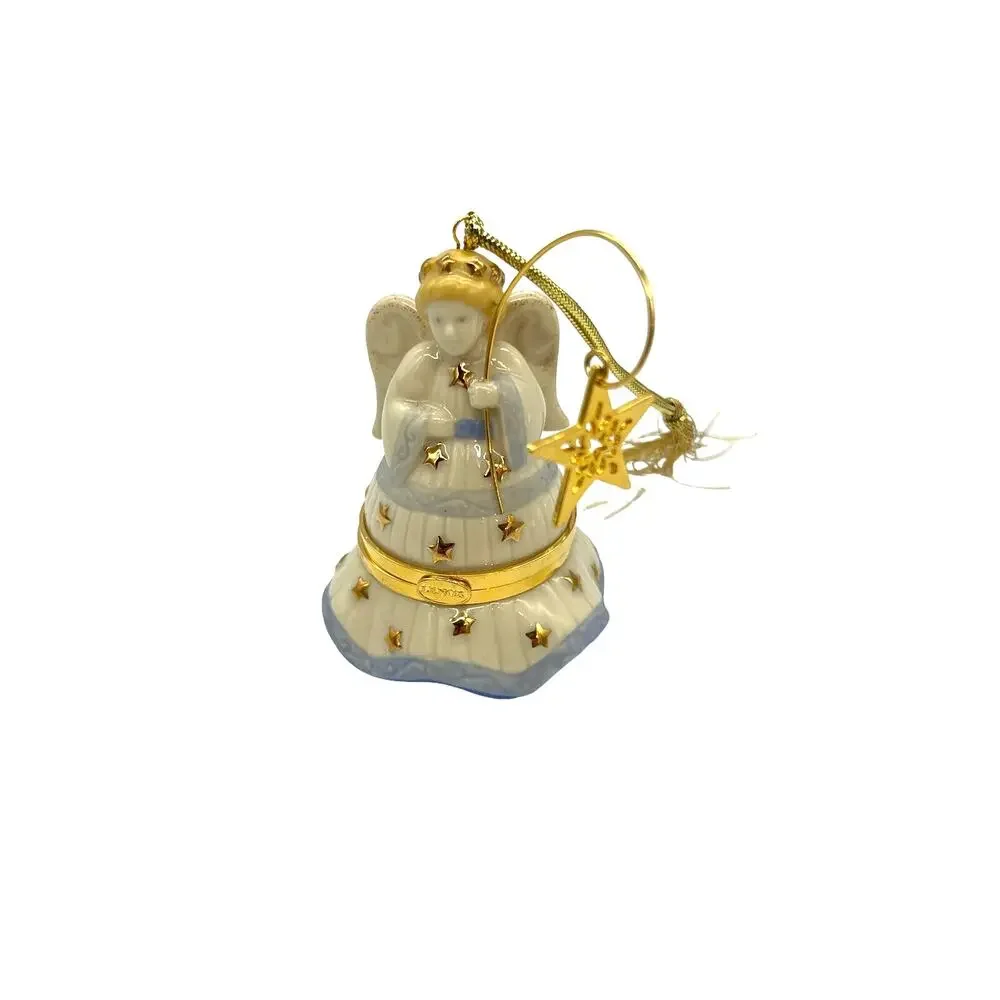 Lenox China Treasures Porcelain Angel Ornament with Hinged Trinket Box